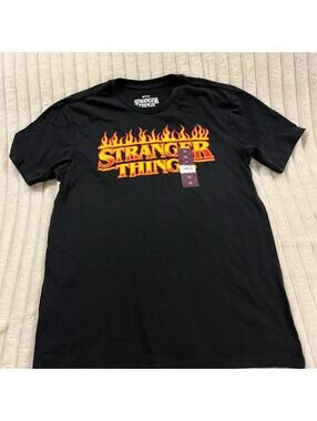 Stranger Things Black Short Sleeve Tshirt Boys Size 2XL 18 New with Tags